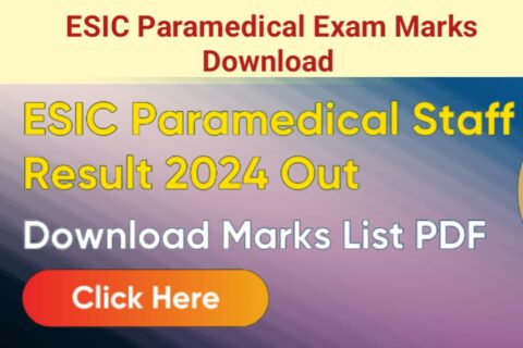 ESIC Paramedical Recruitment 2023 Exam Marks